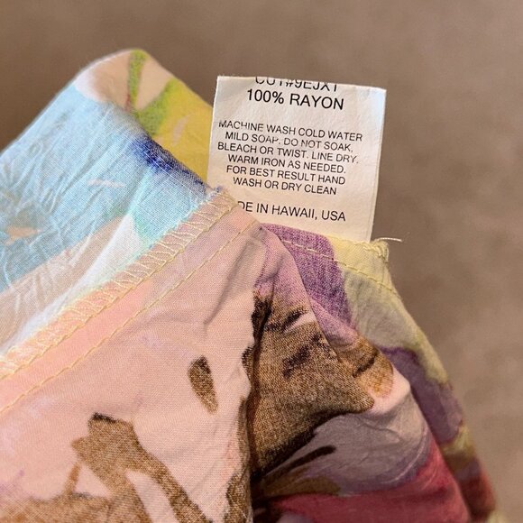 Jams World Flower Splash Wrap Skirt Size Large Made Hawaii Colorful Floral - Picture 2 of 6